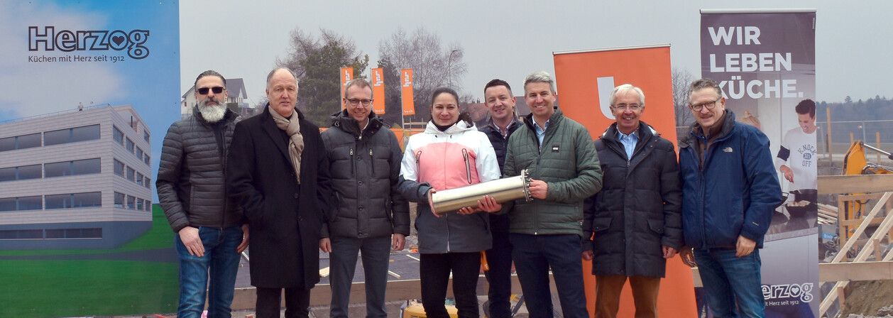 HERZOG Küchen Grundsteinlegung Erweiterungsbau